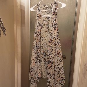 Women's animal print flow vest